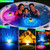 COXSENI Solar Floating Pool Lights 6.4", RGB Top & Bottom Glow, 1 Pack