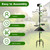 Bird Feeder Pole, 93 Inch Heavy Duty Birdhouse Pole with Spiked Baffle & 2 Tray, Adjustable Wild Bird Feeding Station Hanging Pole for Outdoors, Yard, Garden Decor (Without Birdhouse)