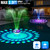 9000mAh Floating Pool Fountain with Lights, 3.9FT Pool Fountain with Remote