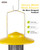 iBorn Finch Feeders for Outside,Thistle Bird Feeders for Outdoors Hanging,Nyjer Seed Feeder,Metal Mesh Tube Bird Feeder 13.5 Inch with 17cm Weatherproof Large Roof and Tray,2.2 LB Capacity,Yellow