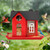 Solar Bird Feeder for Outdoors - Red Metal Hanging Bird Feeder with Solar Light, Decorative for Wild Cardinals, Finches, Weatherproof Backyard Garden Decor Ideal Gift for Women Mom Grandma