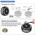 Cubesprings 11x6.00-5 Flat Free Tire with Chevron Tread Black Rim -2Pack