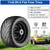 Cubesprings 11x6.00-5 Flat Free Tire with Chevron Tread Black Rim -2Pack