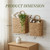 2-Pack Wicker Hanging Baskets for Storage and Decor