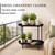 Floraluxe Large Metal 2-Tier Multi-Purpose Stand – Sleek Black Indoor/Outdoor Oval Shelving Unit; Modern Storage Rack for Home Decor, Books, Bathroom Essentials, or Plants