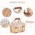 Zettfuly Picnic Basket Set for 4 - Wicker Insulated Picnic Basket