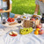 Zettfuly Picnic Basket Set for 4 - Wicker Insulated Picnic Basket