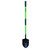56 Inch Heavy Duty Round Point Digging Shovel with Green Fiberglass Handle
