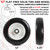 AR-PRO (2-Pack) 12" Flat-Free Solid Tire and Wheel, with 3-3/4" Centered Hub & 1" Bore, Fits 25mm Axle Shaft, Replacement Heavy-Duty Trailer Dolly & Utility Cart Wheel Set