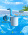 DeeprClean Above Ground Pool Skimmer with Backlit Solar Digital Thermometer