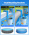 DeeprClean Above Ground Pool Skimmer with Backlit Solar Digital Thermometer