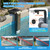 POOLJOYO Solar Pool Lights Only for Metal Frame Above Ground Pools, 1.71–3.9 Top Rails, Remote Control, Brighter 3-Sided 180° Underwater Glow, 10 Colors 4 Modes, IP68 Waterproof（2 Pack）