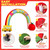 Happy Holiday Inflatable Pencil Arch Lawn Outdoor Decor 8 ft