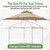 SCOMANAGE Canopy Replacement Top 13x13, Canopy Cover ONLY, Beige