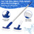 POOLAZA Pool Spa Cleaning Kit, Skimmer Net & Brush with 33" Pole