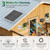 Pet Deluxe 25W Solar Fan for Chicken Coop with Battery, 3 Modes Controller