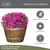 GROWSCAPE Whiskey Resin Flower Pot Barrel Planter,20.5" Walnut Brown,2-Pack