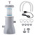 CYXG Filter Pump for Above Ground Pools, 330 GPH Filter for Inflatbale Pool, Flow Rate Pool Filter for Inflatable Swimming Pool Crystal Clear Filter Pump with 2 Filter Cartridges