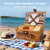 Picnic Basket for 2 with Insulated Cooler Compartment