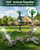 G-Jyuncyou Motion-Activated Sprinkler, Solar Animal Repellent Outdoor - Deer Cat Deterrent with Motion Sensor & Flashing Lights, Protects Yard & Garden from Deer, Cats, Raccoons
