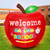 Back to School Decorations, 5FT Apple-Shaped Outdoor Inflatables, Blow Up Welcome Back to School Inflatable Decor, Light Up School Yard Decorations for First Day of School Garden Lawn