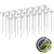 Quibbay 200 Pcs Circle Top Landscape Staples, 11 Gauge Landscape Fabric Pins, 6 Inch Garden Stake for Landscaping, Galvanized Landscape Fabric Stakes, Heavy Duty Ground Stakes for Lawn Weed Barrier