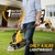 4-in-1 2000rpm Weed Wacker Cordless with Wheel, Heavy Duty Weed Eater Battery Powered Brush Cutter Edger Lawn Tool/Weed Trimmer/Grass Trimmer W/Wheel Metal Blade