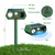 2026 Upgraded Solar Ultrasonic Animal Repeller 4 Pack, Waterproof Motion Activated Flashing Light Outdoor Deterrent, Repel Deer Cat Squirrel Raccoon Rabbit Dog for Garden Yard