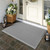 QiCaiJia Front Door Mat Outside Entrance Drainage Doormat Grey 24"x36"