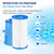 DAYEAR Pool Filter Cartridge Intended for Type A/C 6 Pack