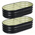 Tegarbed 2 PCS Galvanized Raised Garden Bed 4x2x1 Ft, Oval Metal Outdoor Planter Box Kit with Safety Rubber Edge, Easy Assemble Bottomless Large Planting Container for Vegetable, Flower, Fruit, Grey