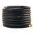 Wiseflow Garden Hose 25FT x 3/4", Heavy Duty Rubber Hose, Water Hose with Five Layered Braiding, Male Female Fittings, 1200PSI Burst, 300PSI Working for Yard, Car Wash, Pets (Black)