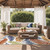 GENIMO 5x8 Outdoor Rug, Washable for Patio and Deck, Leaf Rust Navy
