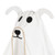 Halloween Decorations, 2.3 FT Light-Up Ghost Dog with Trick or Treat Sign