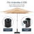 Best Choice Products 55lb Fillable Umbrella Base Stand, Plastic Patio Umbrella Stand with Pole Holder, Adjustment Knob for Outdoor, Lawn, Deck, Asscher Design - Black