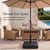Best Choice Products 55lb Fillable Umbrella Base Stand, Plastic Patio Umbrella Stand with Pole Holder, Adjustment Knob for Outdoor, Lawn, Deck, Asscher Design - Black