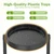 iDavosic.ly 6 Tier Folding Plant Stand Indoor Outdoor, Plastic Tray, Black