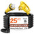 Deeklify 25FT 50 Amp Generator Cord NEMA14-50P/SS2-50R with Twist Lock