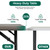 Folding Table, 4FT Foldable Picnic Table with Adjustable Height, Heavy Duty Fold-in-Half Portable Table for Weddings, Camping, RV Travel, Parties, BBQs, and Indoor Use, Easy to Fold and Store, Khaki