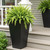 Worth 20" Tall Planters Set of 2, Black Tall Plant Pots for Indoor Outdoor