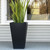 Worth 20" Tall Planters Set of 2, Black Tall Plant Pots for Indoor Outdoor