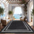 Garvee Waterproof Outdoor Rug 5x8, Scalloped Geometric Foldable Plastic Straw Patio Camping Rug, Outdoor RV Carpet for Deck Camper Porch Balcony Backyard Picnic Beach Black and White