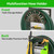 Garden Hose Holder with Faucet Holds 150-Feet Hose for Outside 4 Spikes