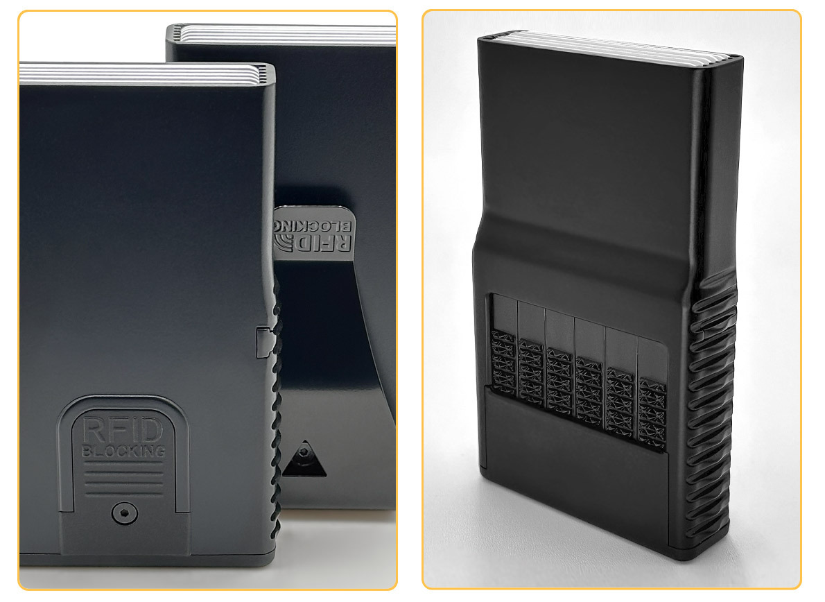 RFID blocking aluminum metal wallet