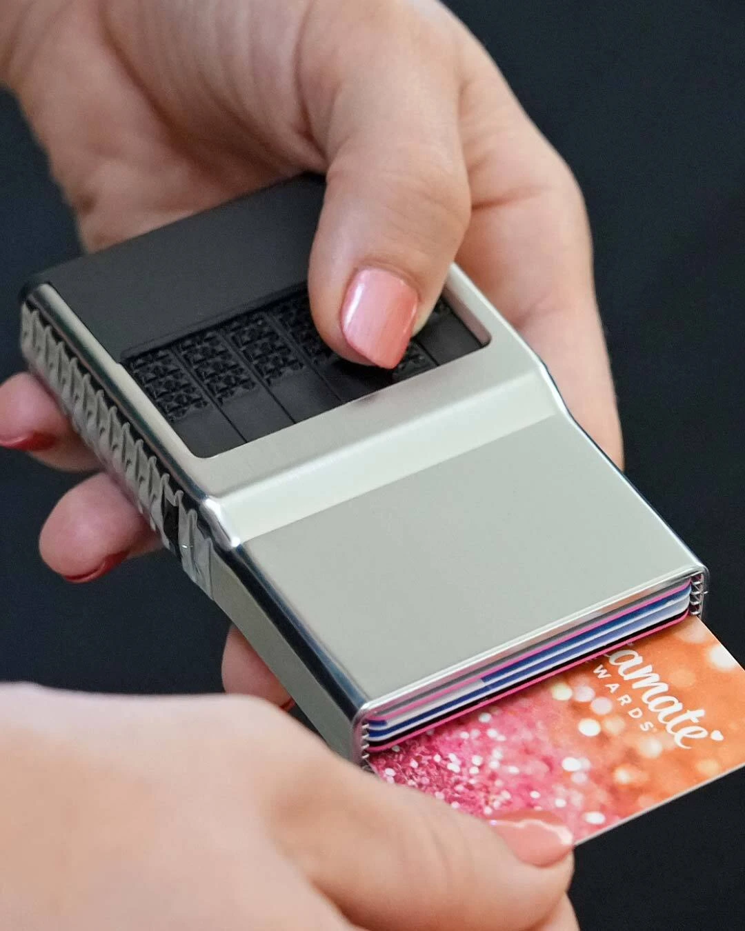 ACM selecting one exact card while the other cards remain inside