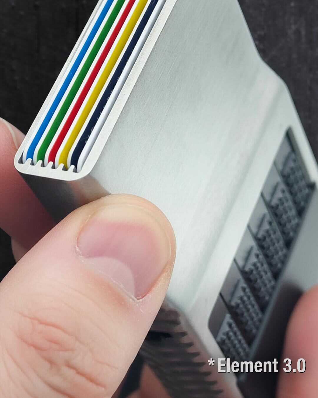 ACM Wallet separated card tracks protecting cards from scratching and card-on-card wear
