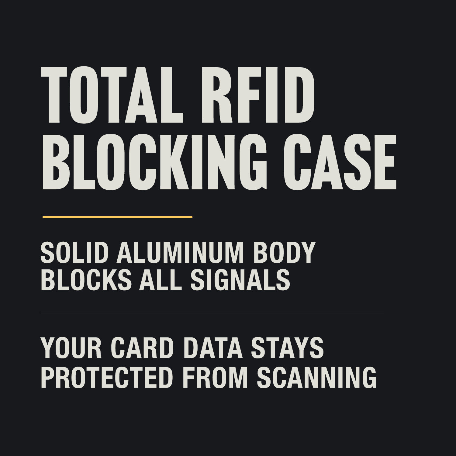 Total RFID blocking case completely blocks all signals around your cards