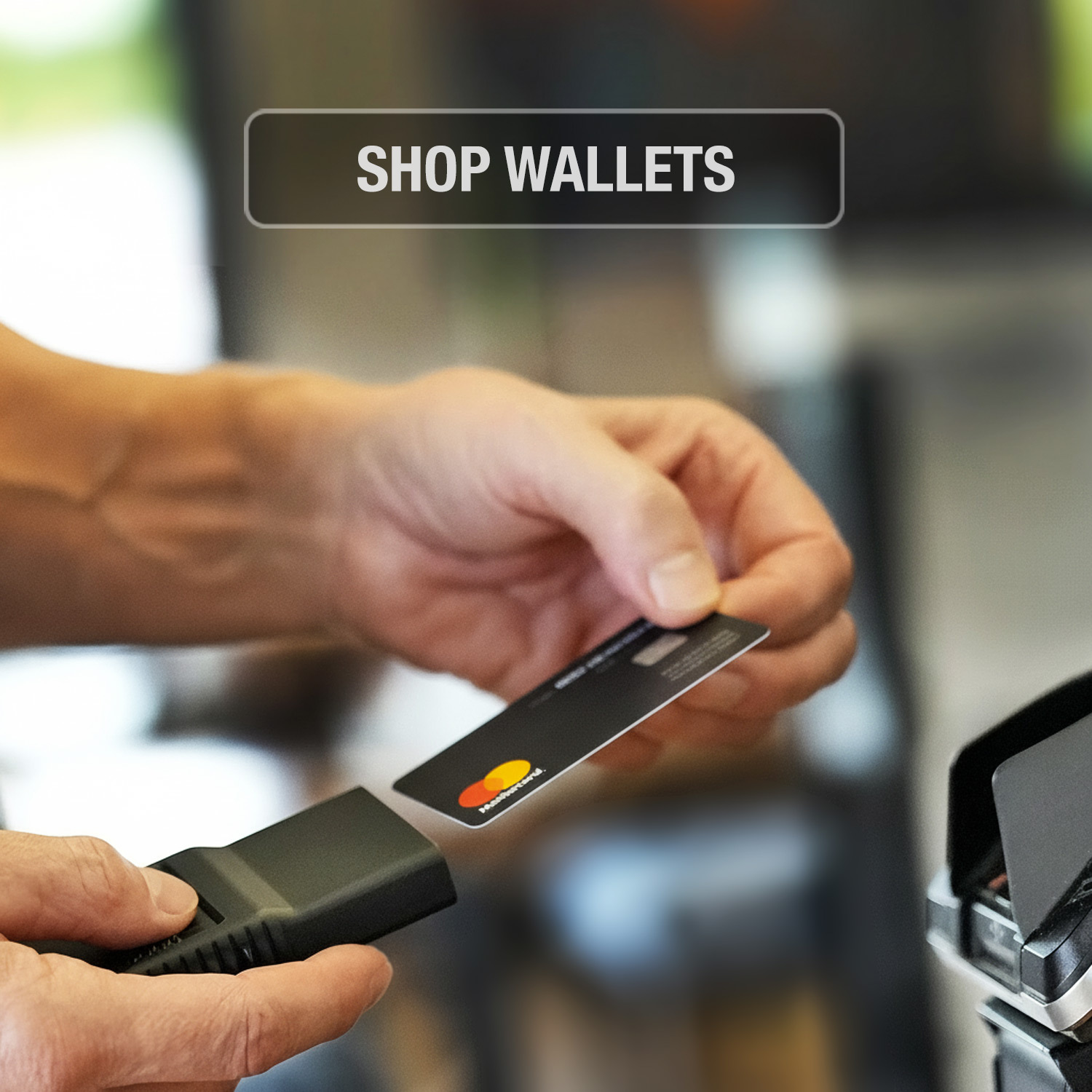 ACM 3.0 Stealth solid aluminum wallet selecting a card