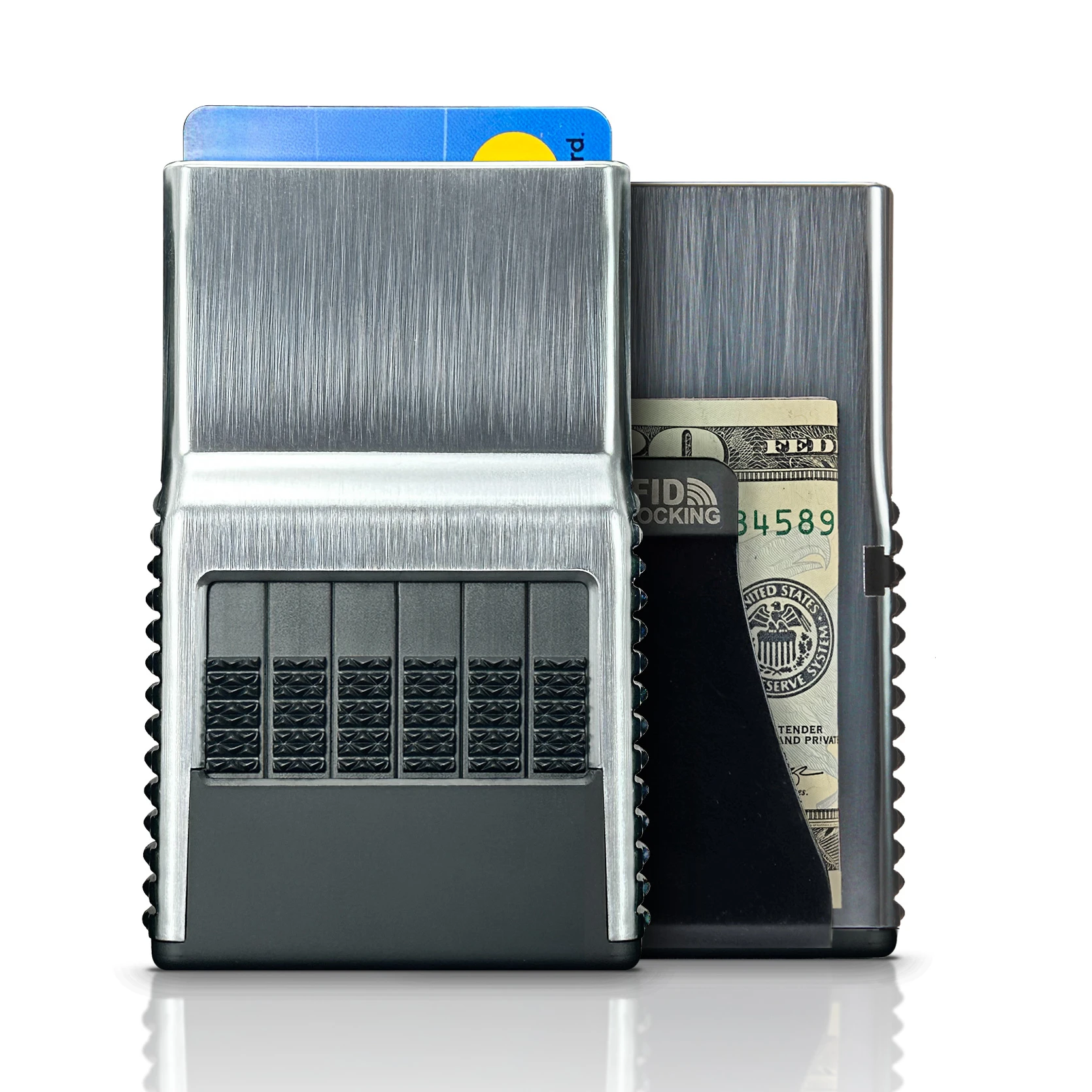 ProTek shown with front side and backside clip with cash shown.