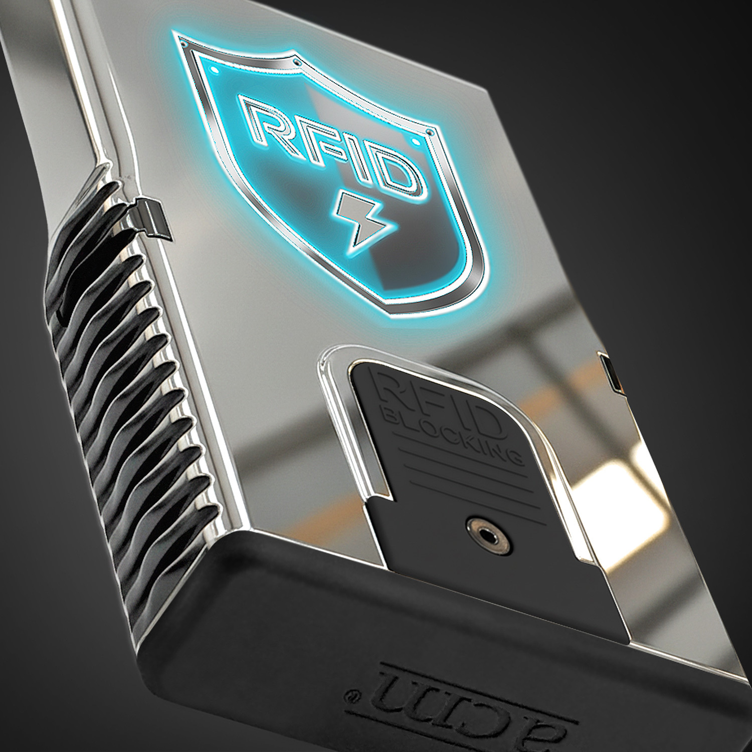 RFID shield protection — ACM wallets help block RFID scanning to keep card data protected.